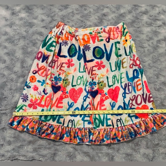 Natural Life “Love” Towel Wrap•Multicolor•
Ruffle Hem•Velcro•Size S/M •NWT - Picture 12 of 13